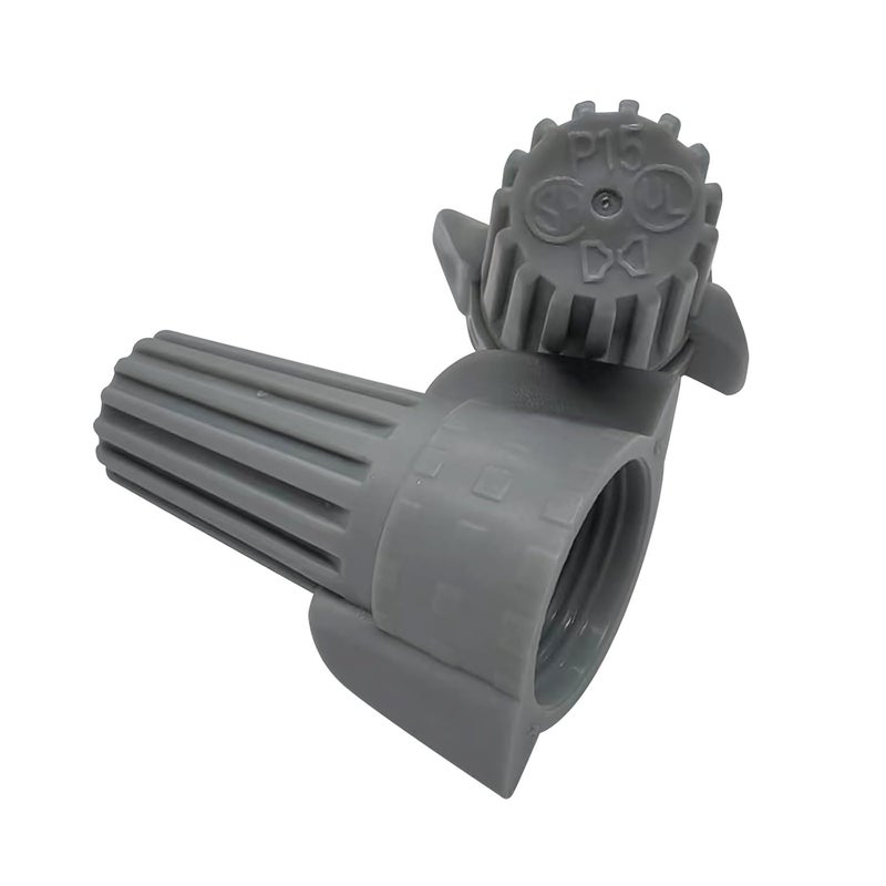 DICIO Winged Wire Connectors Twist 100 PCs UL Listed, Electrical Connectors Screw-On Gray Wire Terminals for Connect Electrical Wiring,Low Voltage Grey Wire Caps for 18-8 AWG - Image 1
